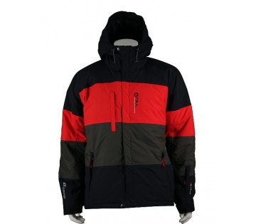Pánská zimní bunda Hardline   black/red/grey/black