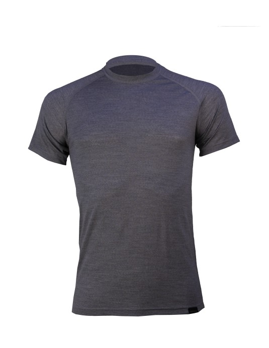 Funkční pánské triko z merina vlny KR Grey melír