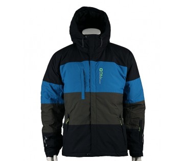 Zateplená lyžařská bunda Hardline  pruhy    Black/petr/grey/black