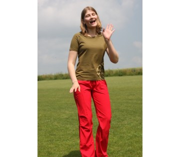Strečové outdoorové kalhoty Fox red